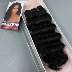 12” SOL Ripple Deep #2 Darkest Brown SOL Synthetic Blend Mixed Hair Extensions